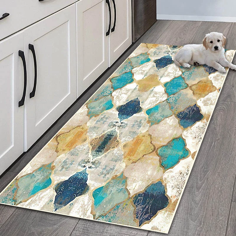 

Carpet Modern Abstract Design Kitchen Rugs Foam Floor Mats Cushioned Waterproof Modern Kitchen Mat Home Entrance Living Room