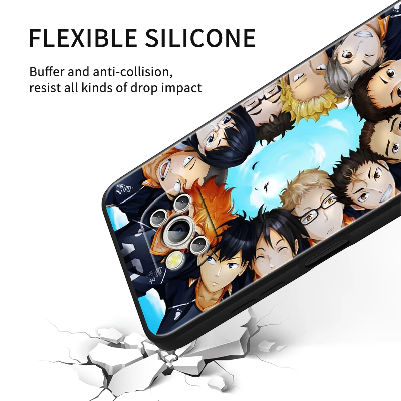 Haikyuu! Hinata для Xiaomi Poco X6 X5 X4 X3 F4 F3 NFC M6 M5 M4 GT S Pro 4G 5G C65 черный мягкий чехол телефона