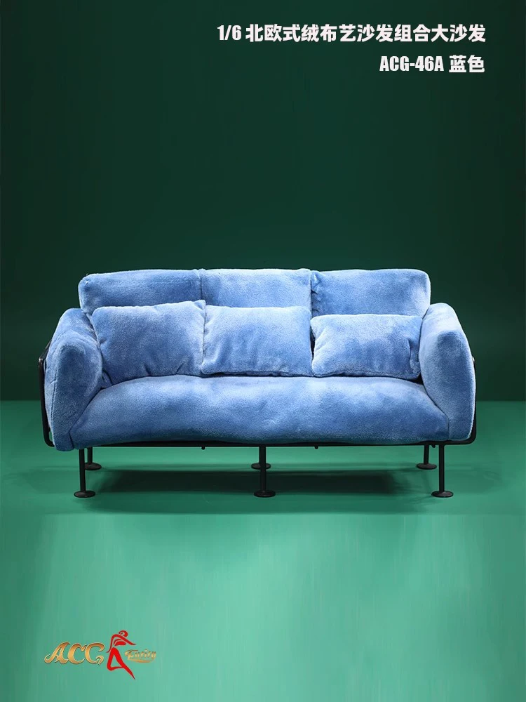 

MAK Бархатный диван и стол для фигурок 1/6