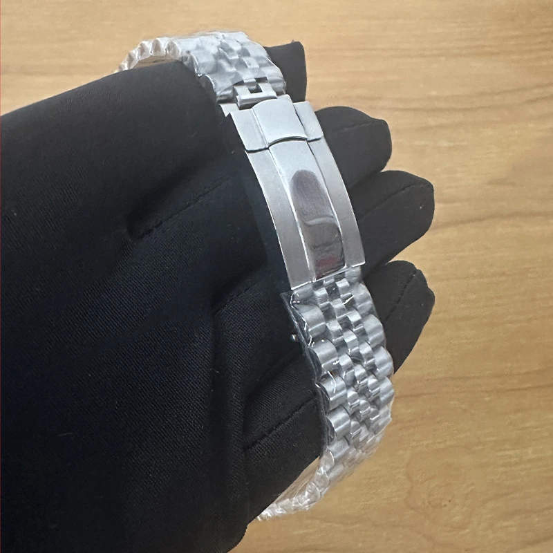 Фото Совместим со стальным ремешком Rolex Datejust Datejust Oyster Perpetual, мужской браслет из нержавеющей стали с твердыми изогнутыми звеньями 20 мм 21 мм №5