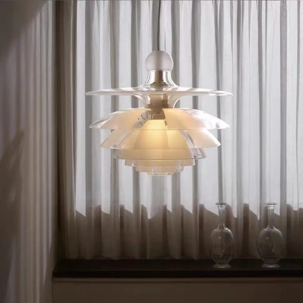 

Modern Pine Cones Pendant Lights for Dining Room table Acrylic glass hanging lamp Living Room Decor Lamps for Bedroom