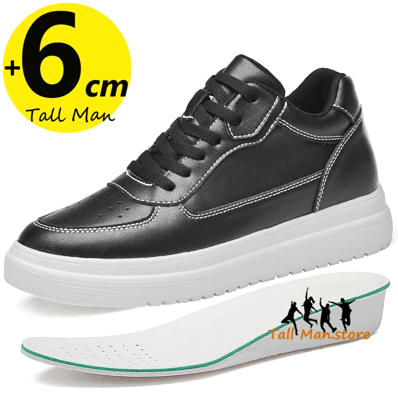 

Sneakers Lift Summer Men Elevator Shoes Height Increase Insole 6CM Daily Life Sports Man Plus Size 36-44