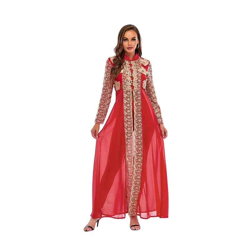 Abaya Dubai Muslim Sets Dress Kaftan Turkish Islamic Clothing Abayas African Dresses For Women Robe Ensemble Femme Musulmane