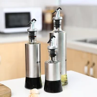 premium oil bottle stainless steel kitchen cooking essential vinegar glass container spray olive oil dispenser bottle with spout