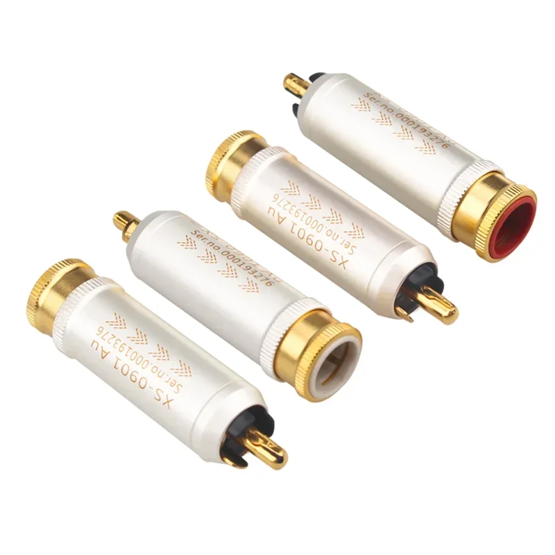 4 шт. позолоченный разъем RCA медный самоблокирующийся Hi-Fi аудио-видео усилитель