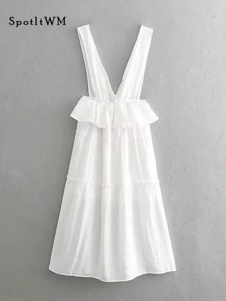 

Women Solid Deep V-neck Mini Dress Sexy Hollow Out Open Back Sleeveless High Waist Dresses 2023 Summer Beach Party Vestidos