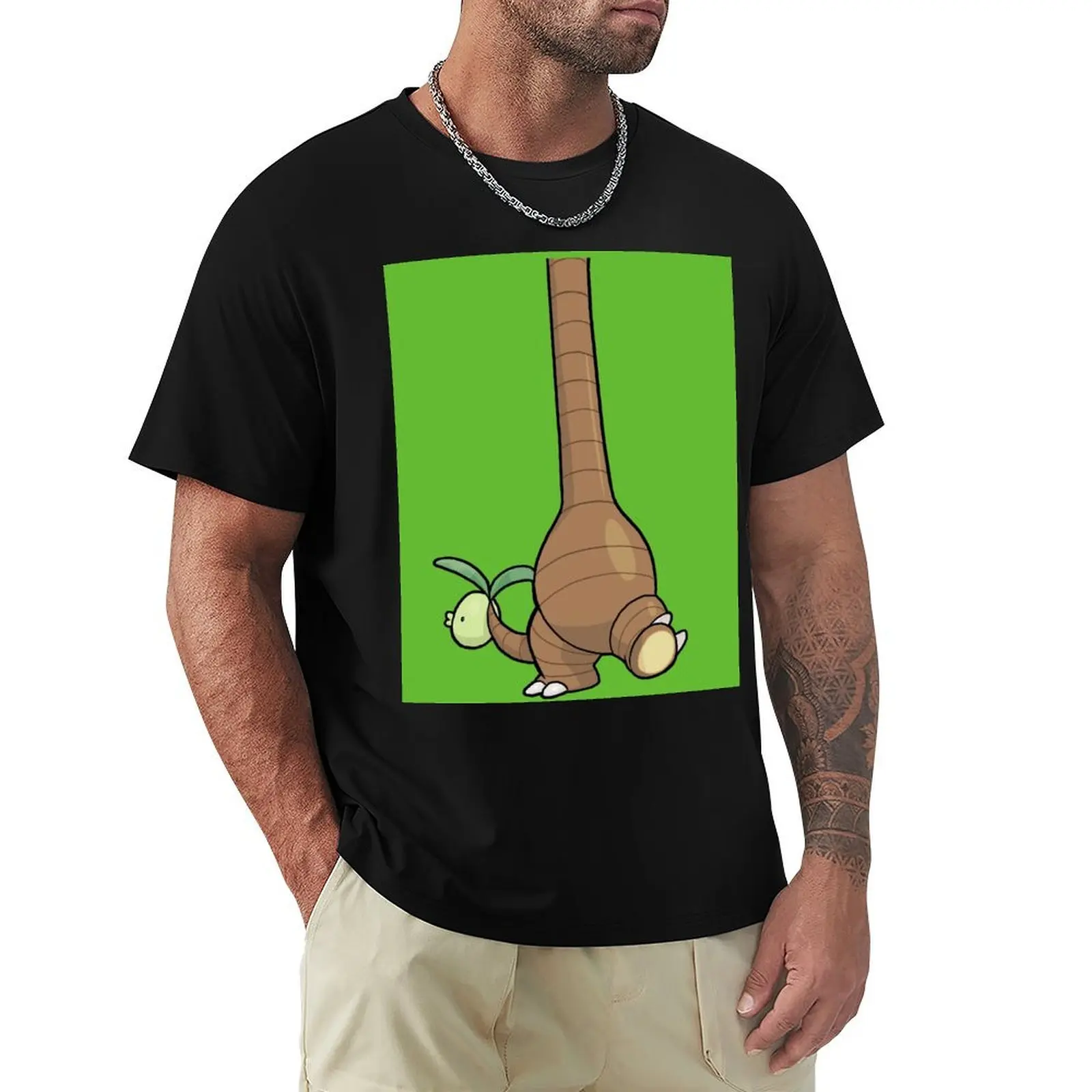 Фото Футболка Alola Exeggutor, однотонная, с коротким рукавом, из хлопка. №1