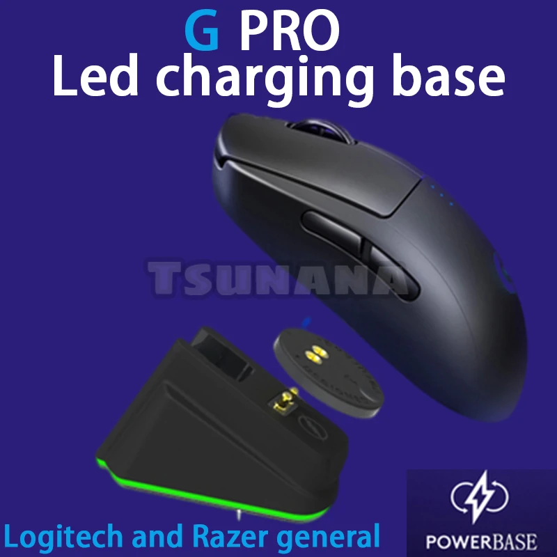 Logitech Mouse Charger Station Stand for G403 G502 G703 PRO G903 LED Wireless Charging Base Razer Power Charging Dock Base LED
