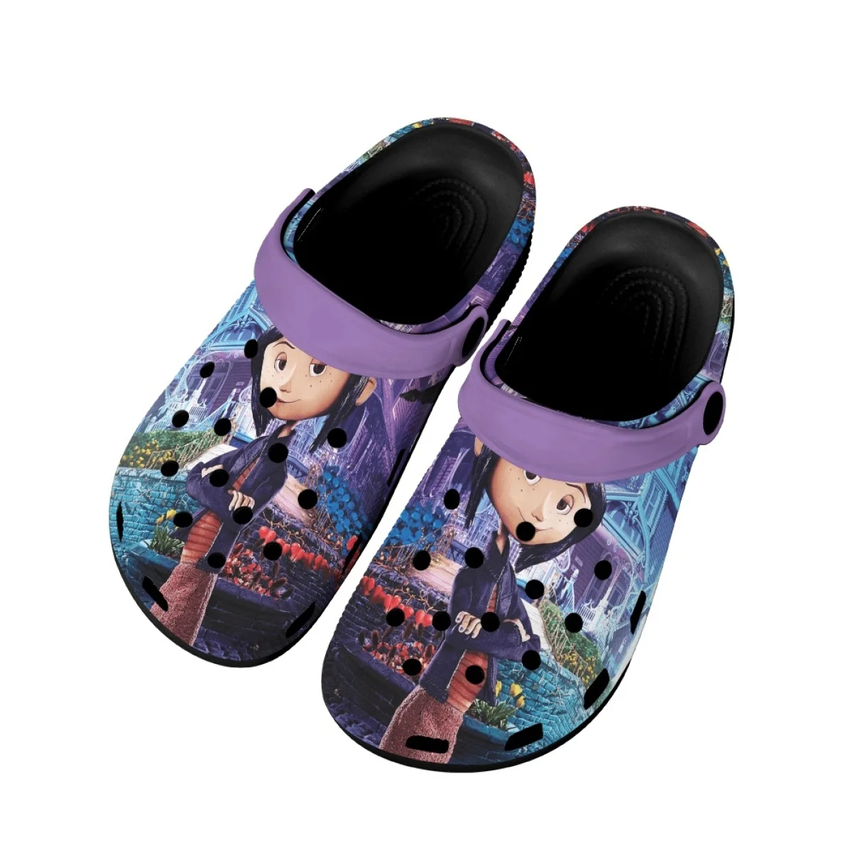 Summer Outside Wear Non-slip Slippers Coraline The Secret Door Anime Design Beach Sandals Female Home Lightweight Slides Girls