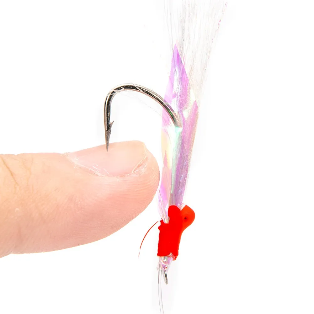 

5pcs Sabiki Soft Fishing Lure Rigs Bait Jigs Lure Feather Lures Herring Baits With 6 Hooks Mackerel Sea Fishing Accessories