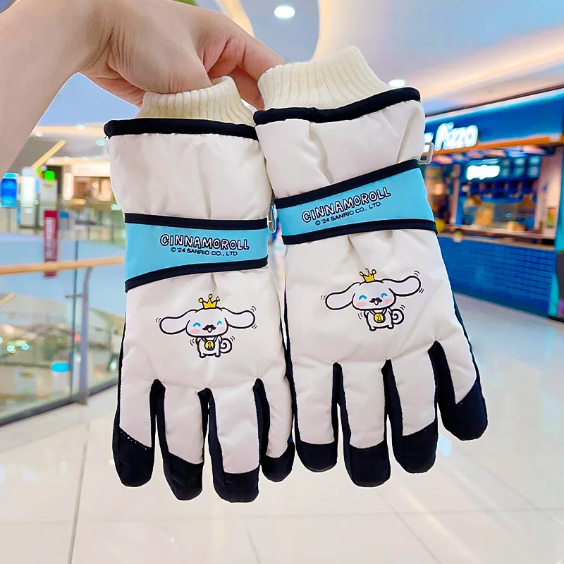 Детские лыжные перчатки Sanrio Cinnamoroll зимние детские милые теплые толстые