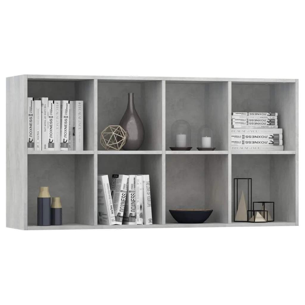 

Book Cabinet/Sideboard Concrete Gray 26"x11.8"x51.2" Chipboard