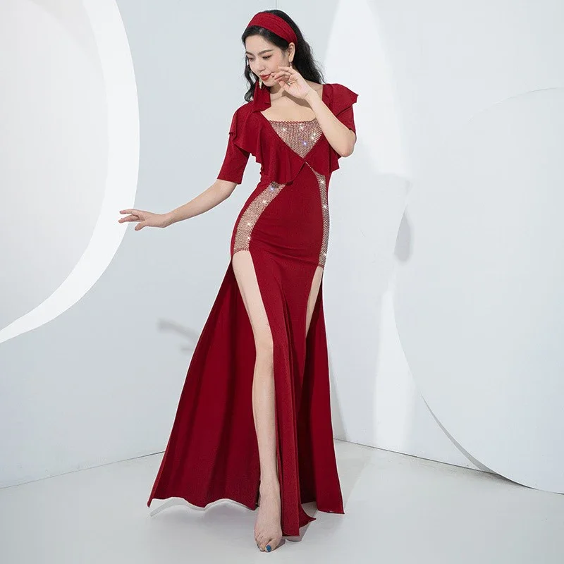 Женский костюм для танца живота из топа и брюк, цвета в ассортименте ...