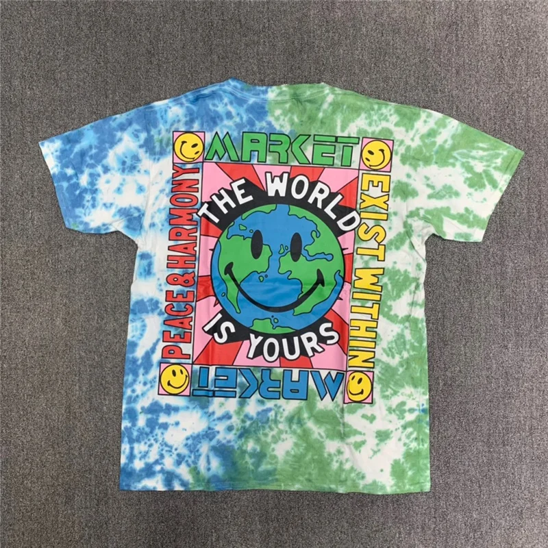 

Роскошная брендовая Высококачественная футболка с рисунком улыбающегося мира, мужская и женская футболка с надписью «THE World Is Your», топы, футболки