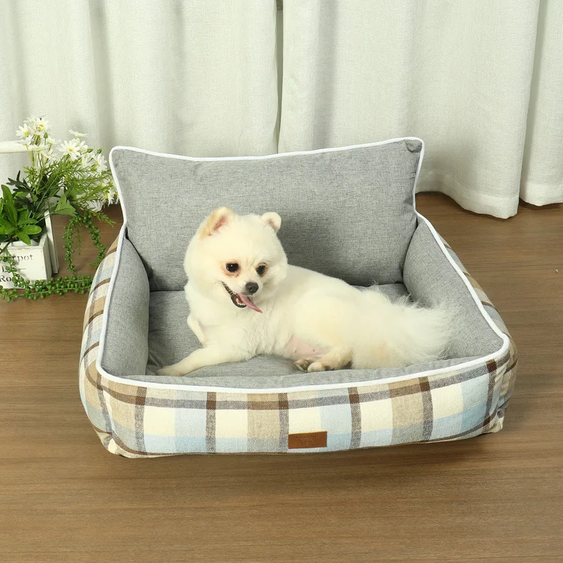 

Nest Breathable Comfort Strong Resilience Pet House 3D Stereo Retro Leather Label Four Seasons General Cat and Dog bed