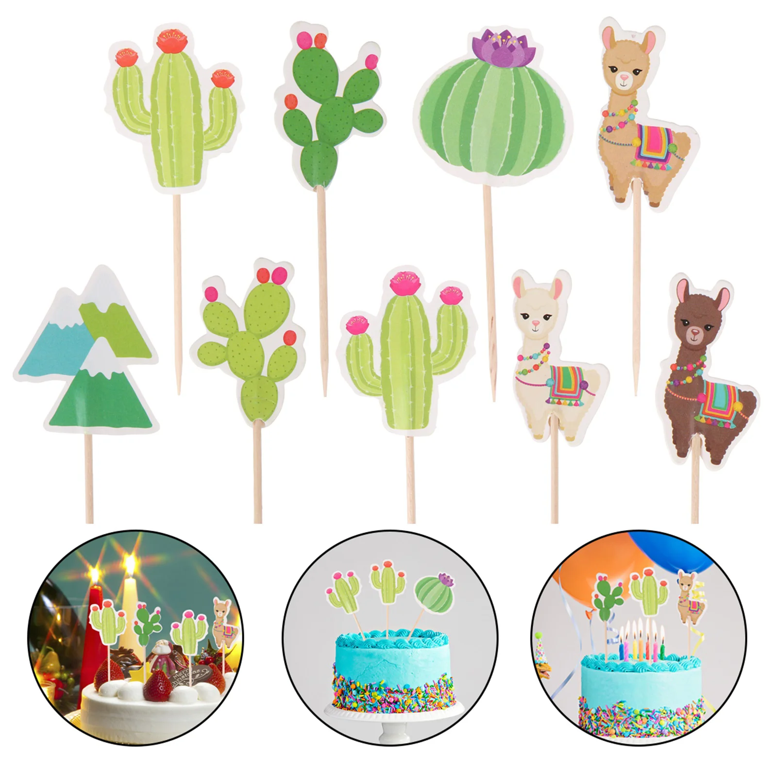

Llama Cupcake Topper Decordecorations Christmas Picks Alpaca Mexican Paper Baking Ornament Fiesta Birthday Decoration Fruit