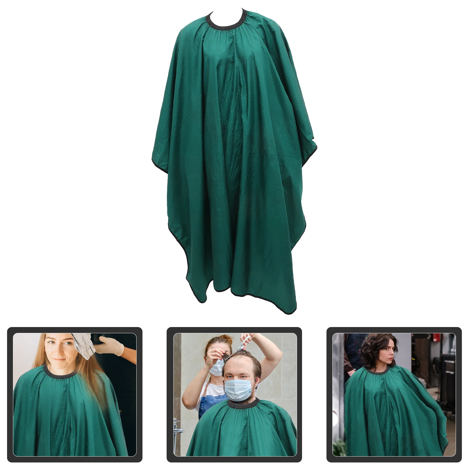 

Perm Dyed Hairdressing Cloth Cape Smock Cut Out Adults Barber Pongee Salon Cutting Cloak