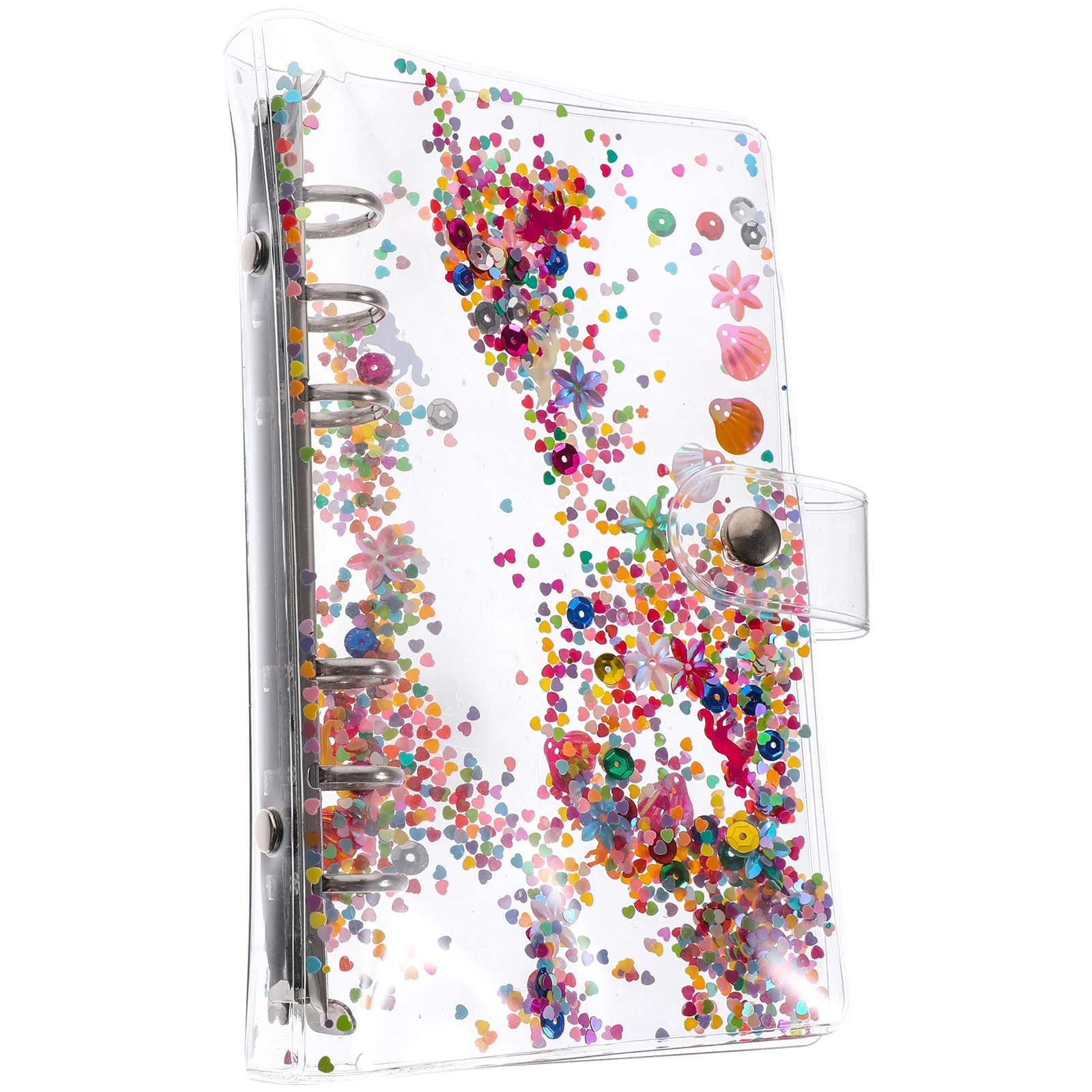 

A6 Transparent 2 Inch 3 Binder Office Scrapbook Flexible Sequins Photo Album Supplies Plastic Diary Folders For School