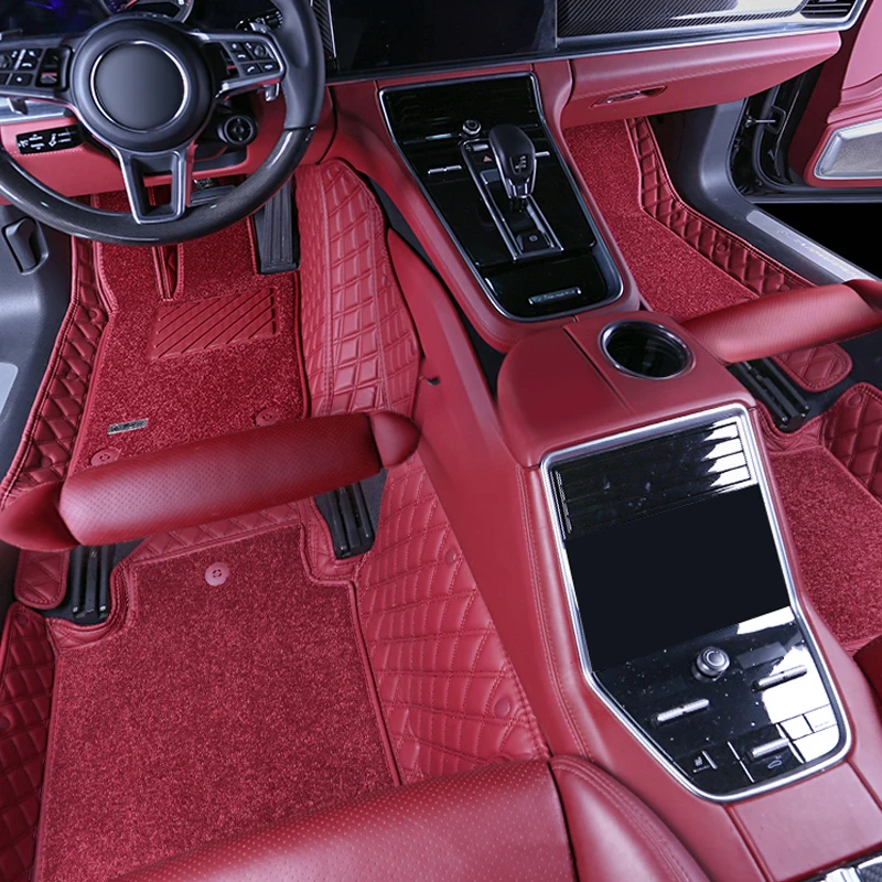 

Luxury Custom Car Floor Mats For Porsche Panamera 2019 2020 All Weather Non-Slip Waterproof high-grade material Car Carpet