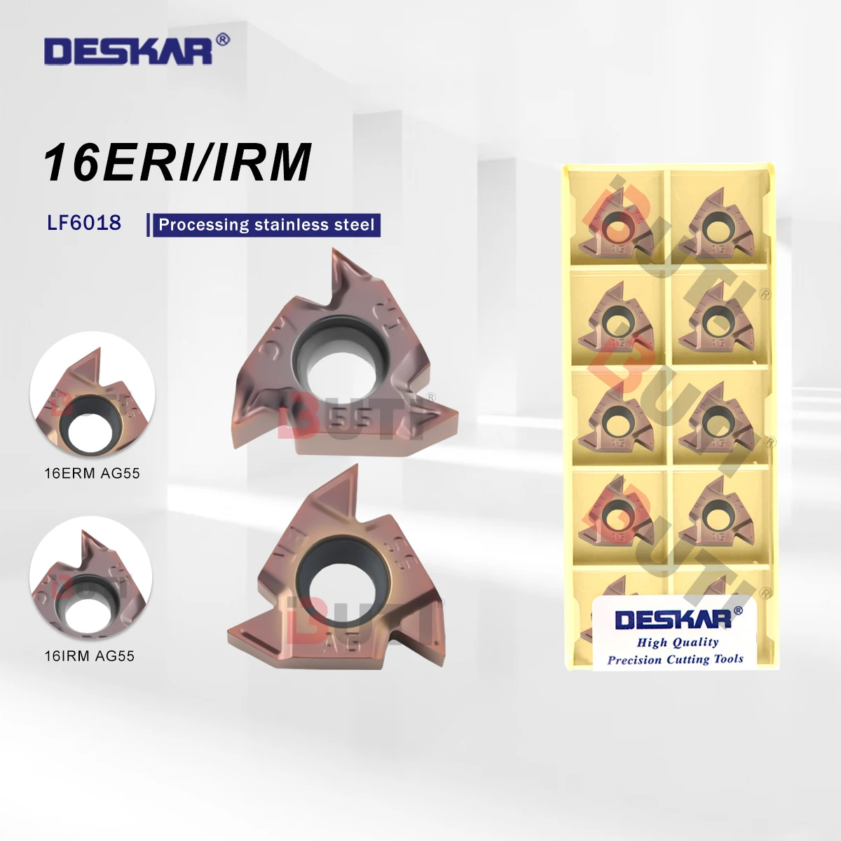 

DESKAR 100% оригинал 16ERM 16IRM 11W 14W AG55 AG60 LF6018 Инструменты для точения резьбы Серия Токарные станки с ЧПУ Лезвие из сплава Материал Нержавеющие сталь