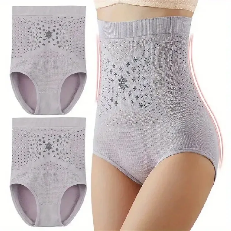 1 Article High-Waisted Body Shaper Panties Tummy Control Shapewear Fat Burning Waist Trainer Breathable Slimming Bodysuit Und