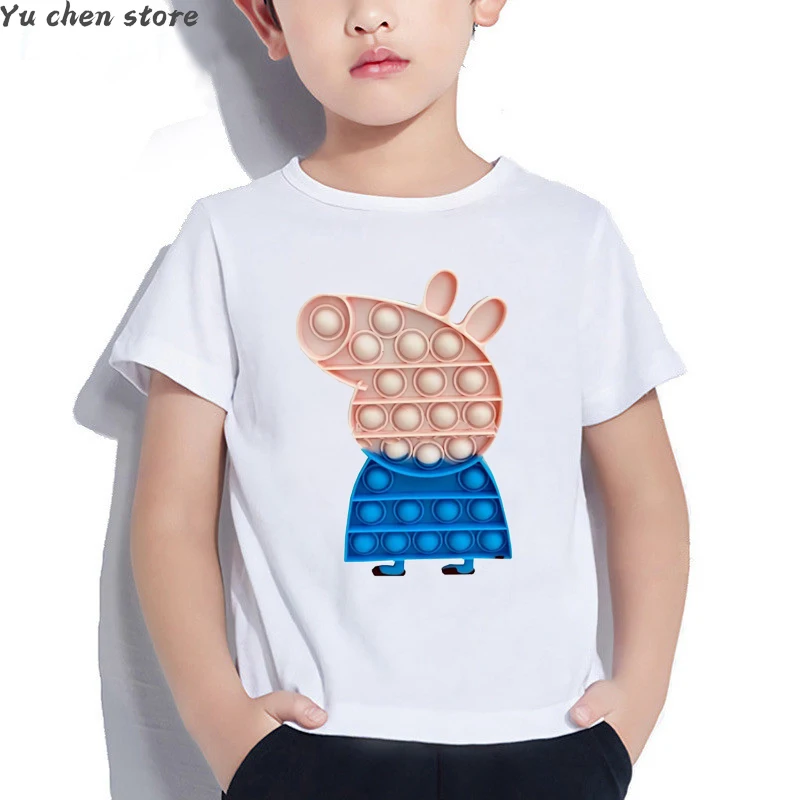 

New Cute Shiatsu Game Funny поп ит Pop T-Shrit Try T Shirt Waterful Print Boys Girls Kids Clothes Children Clothing