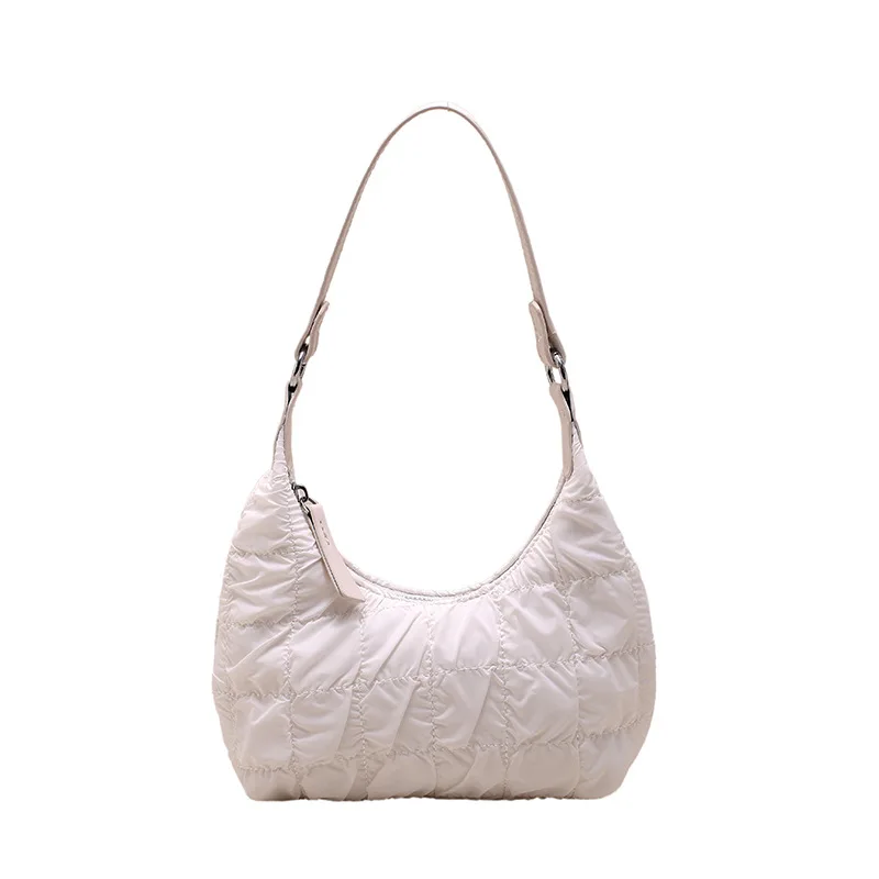 Internet Celebrity Super Hot Pleated Underarm Female 2023 New Niche Nylon Casual Shoulder Crossbody Fashion Selenodont Bag