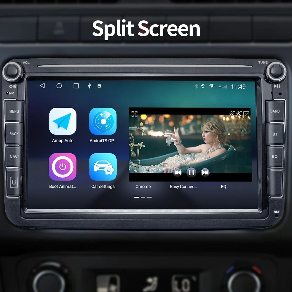 Автомагнитола 2DIN HD 8 дюймов Android видеоплеер GPS Wi-Fi Bluetooth навигация для VOLKSWAGEN Passat Skoda