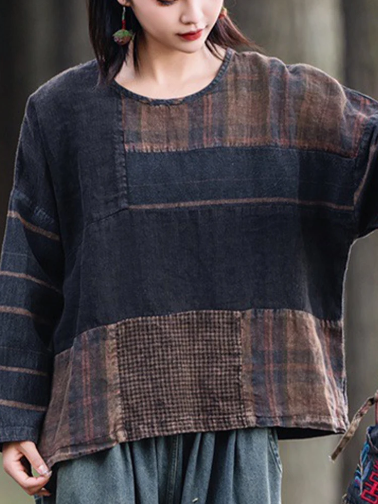 Женская свободная футболка с круглым вырезом