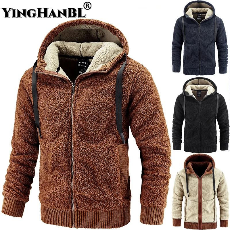 Свитшот мужской на молнии, утепленная флисовая уличная одежда, Толстовка Оверсайз, Однотонный свитер, пальто, 6XL 7XL 8XL, Осень-зима