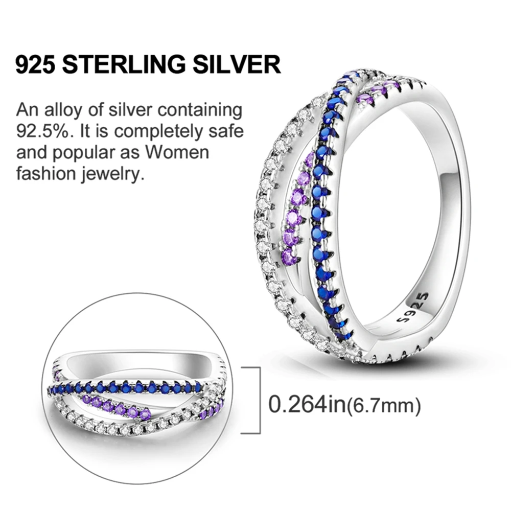 Женское кольцо из серебра 925 пробы с фианитом