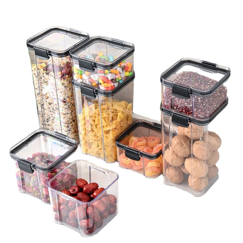 

Sealed Jar Crisper Kitchen Miscellaneous Grains Jar Storage Jar Snack Dried Fruit Storage Tank Plastic Tank Food Can