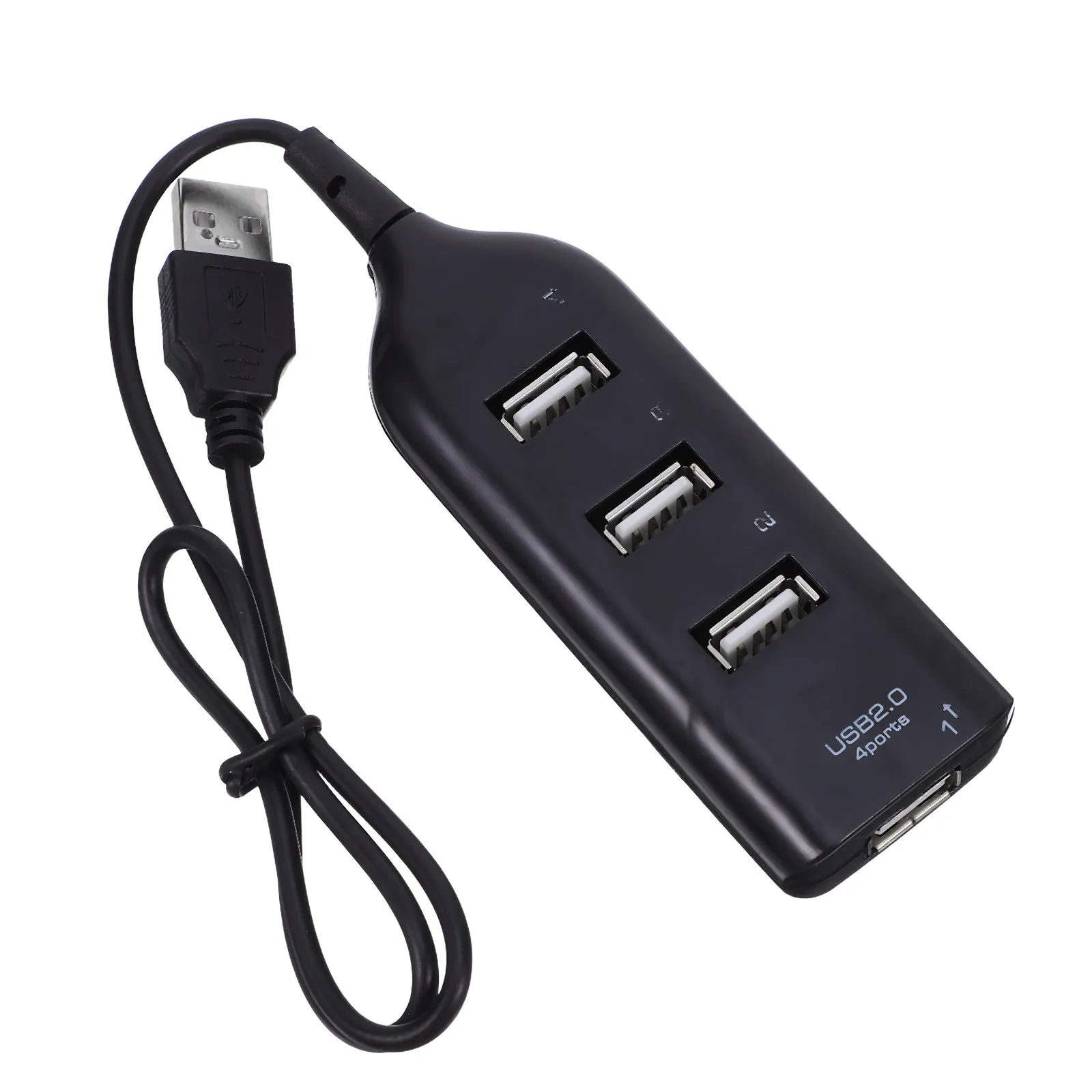 Фото 4-портовый USB 2.0 хаб-сплиттер повышенной прочности для ноутбуков, настольных компьютеров, планшетов, быстрая синхронизация данных, USB-хаб для компьютера №4