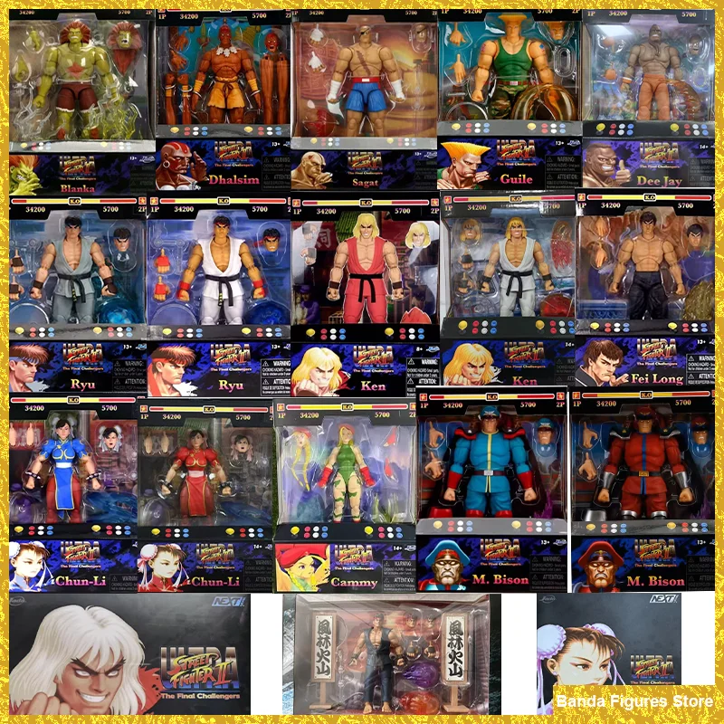 Фото Оригинальный уличный истребитель JADA TOYS Cammy Red Ken Guile Dee Jay Blanka Sagat Chun Li Grey Ryu M Bison Dhalsim в наличии Модель игрушки №1