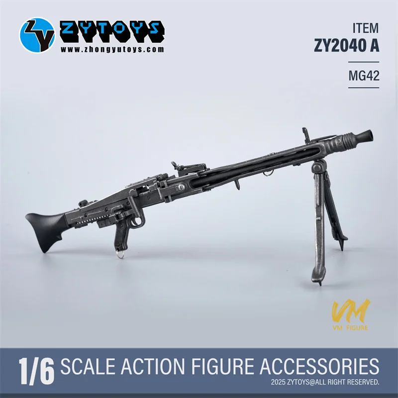 Фото ZY2040 ZYTOYS 1/6 MG42 Универсальная модель пулемета Солдатская сцена Реквизит Модель пистолета Аксессуар Подходит для 12-дюймовой экшн-фигурки Игрушка для куклы №1