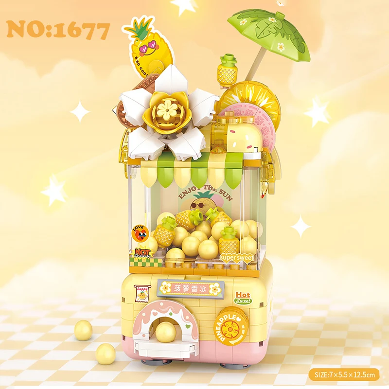 LOZ Mini-City Street Food Truck Магазин Мороженого Фруктовая Десертная Станция Строительные