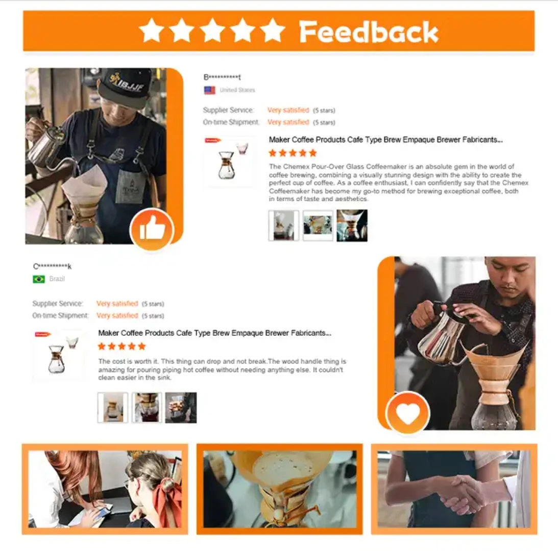 Чайник стеклянный ручной для кофе 400 мл/600 мл