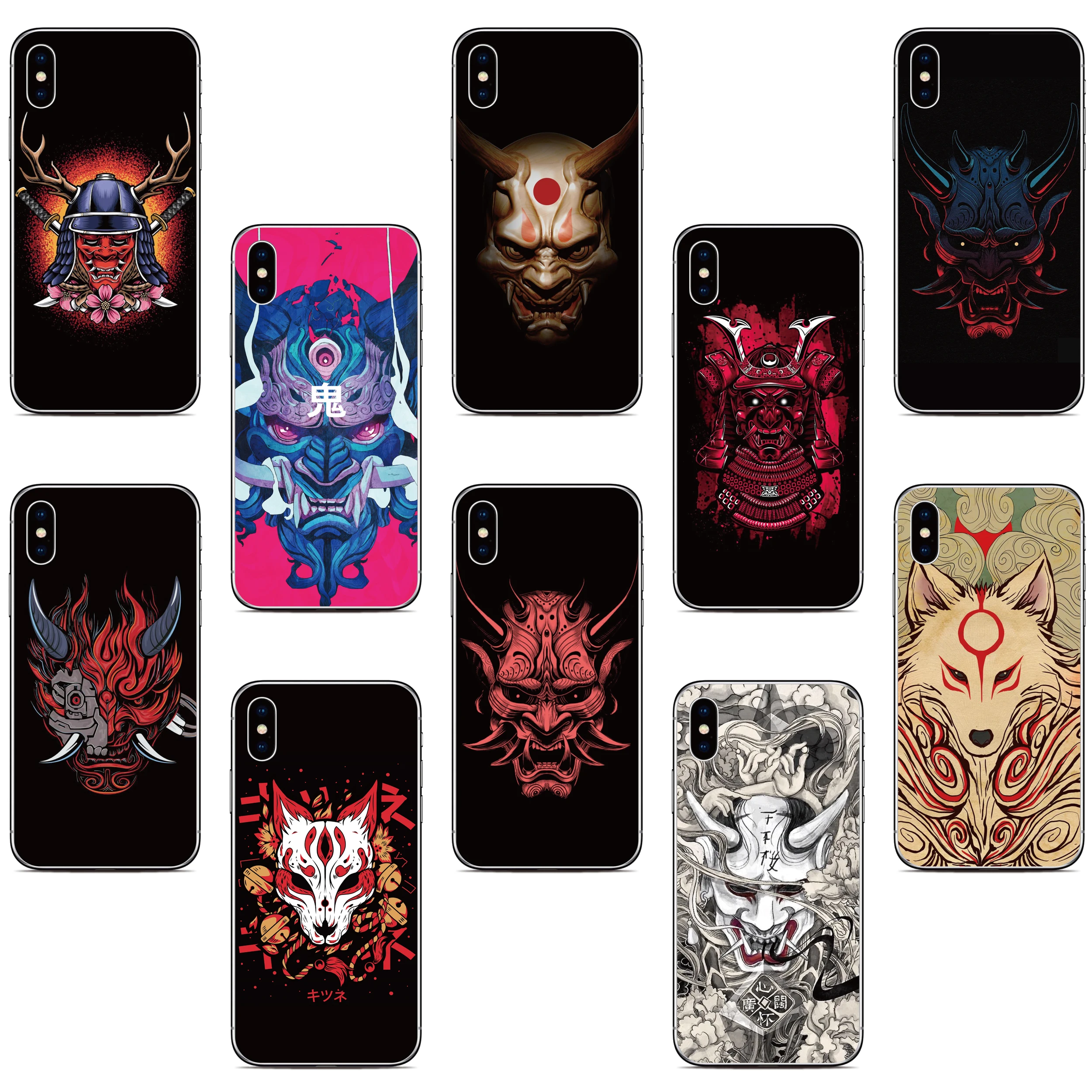 Samurai Oni Mask для TCL 501 502 505 50 LE 4G 40 XL 30 SE Nxtpaper чехол телефона K11 10 20 Pro 403 306 305 405 406 408 20S Cover