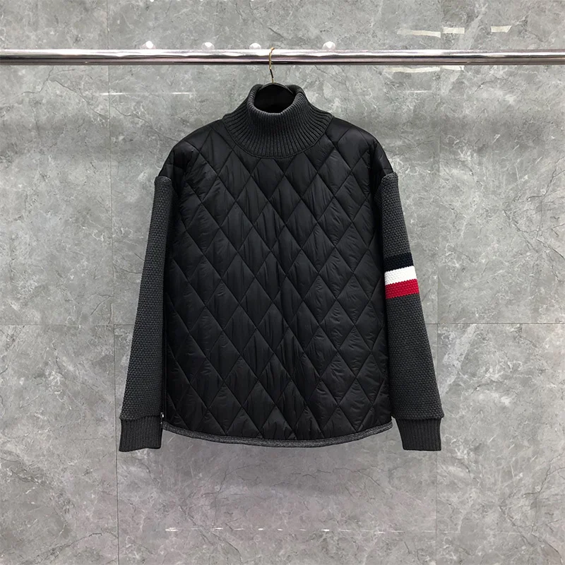 

Пуховик для пар, зимняя теплая одежда, мужской и женский зимний утепленный рукав, вязаный платок в стиле пэчворк, свободный шарф, куртки