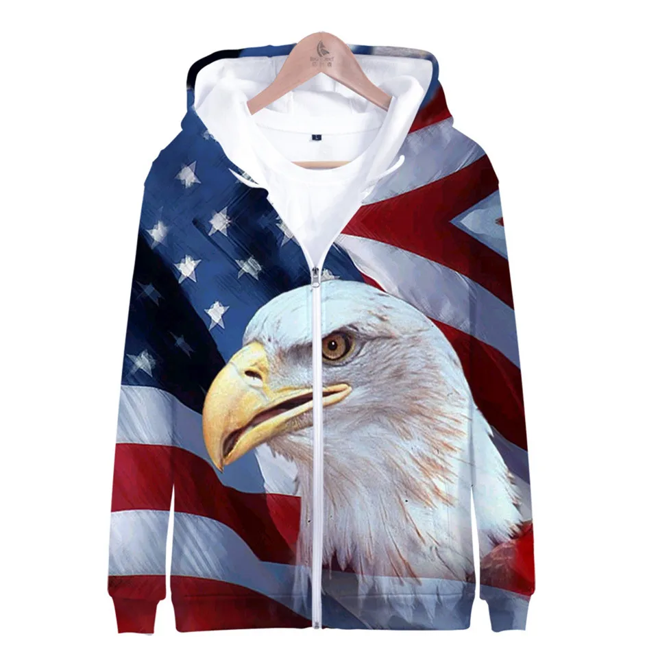 USA Flag Hoodies American Stars and Stripes Sweatshirts 3D Print Men Women Kids Hiphop Pullovers Casual Tracksuits Clothing Tops