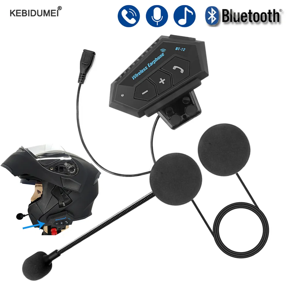 

Motorcycle Earphones Helmet Headset Bluetooth 5.0 Headphones Wireless Motor Headset Bike Earphone Handsfree Stereo Earbud