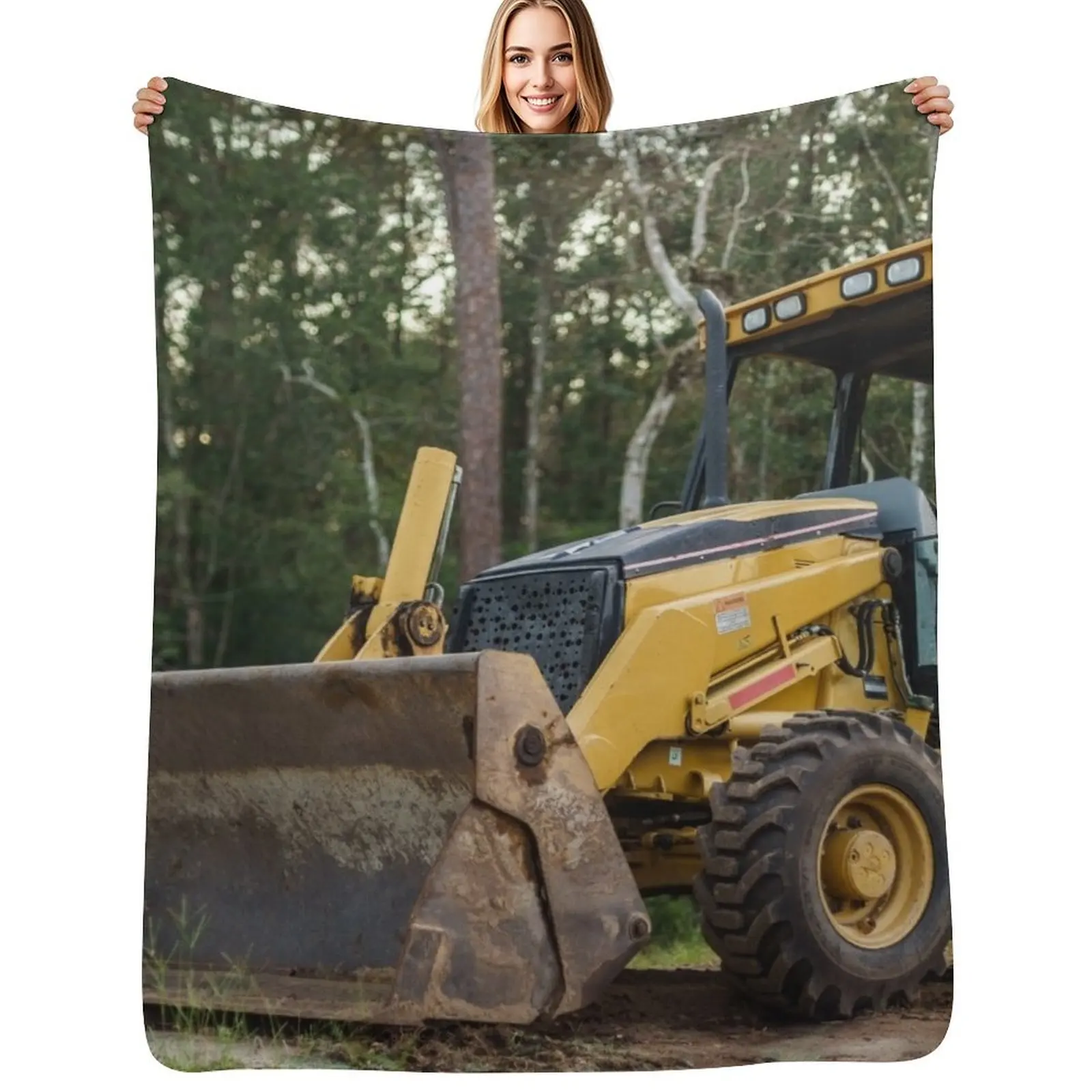 Фото Плед Skid Loader 3, пледы для диванов, декоративные, винтажные, самые мягкие для зимы, пляжные фланелевые пледы. №1