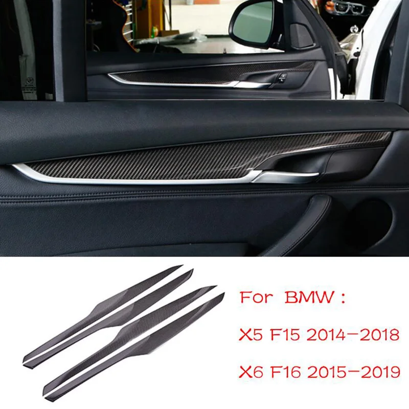 

Для BMW X5 X6 F15 F16 2014-2018 панель центральной консоли из настоящего углеродного волокна, внутренняя дверная полоса, ручка переключения передач, накладка, аксессуары
