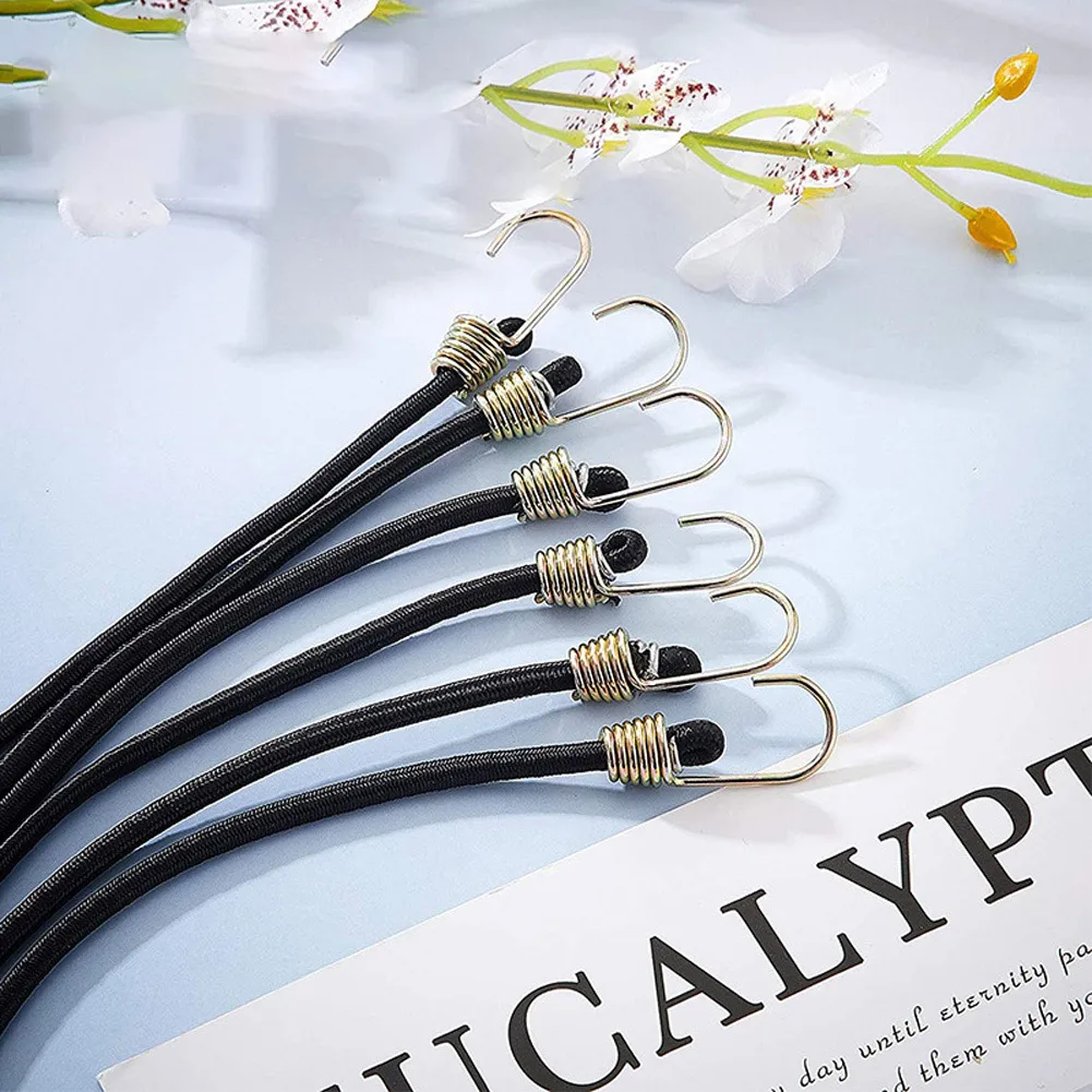 

10pcs 30cm Heavy Duty Elastic Bungee Cords Luggage Cord Durable Elastic Rope Outdoor Camping Portable Fixing Strap Parts