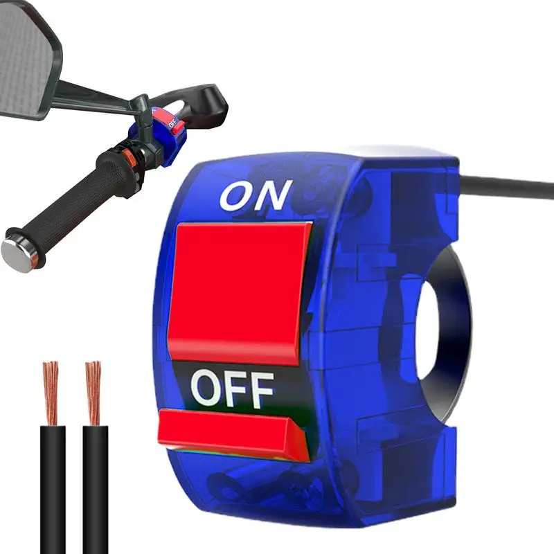 

Handlebar Control Switch Exquisite And Durable Motorcycle Light Switch Handlebar Headlights Overtaking Light Color Transparent