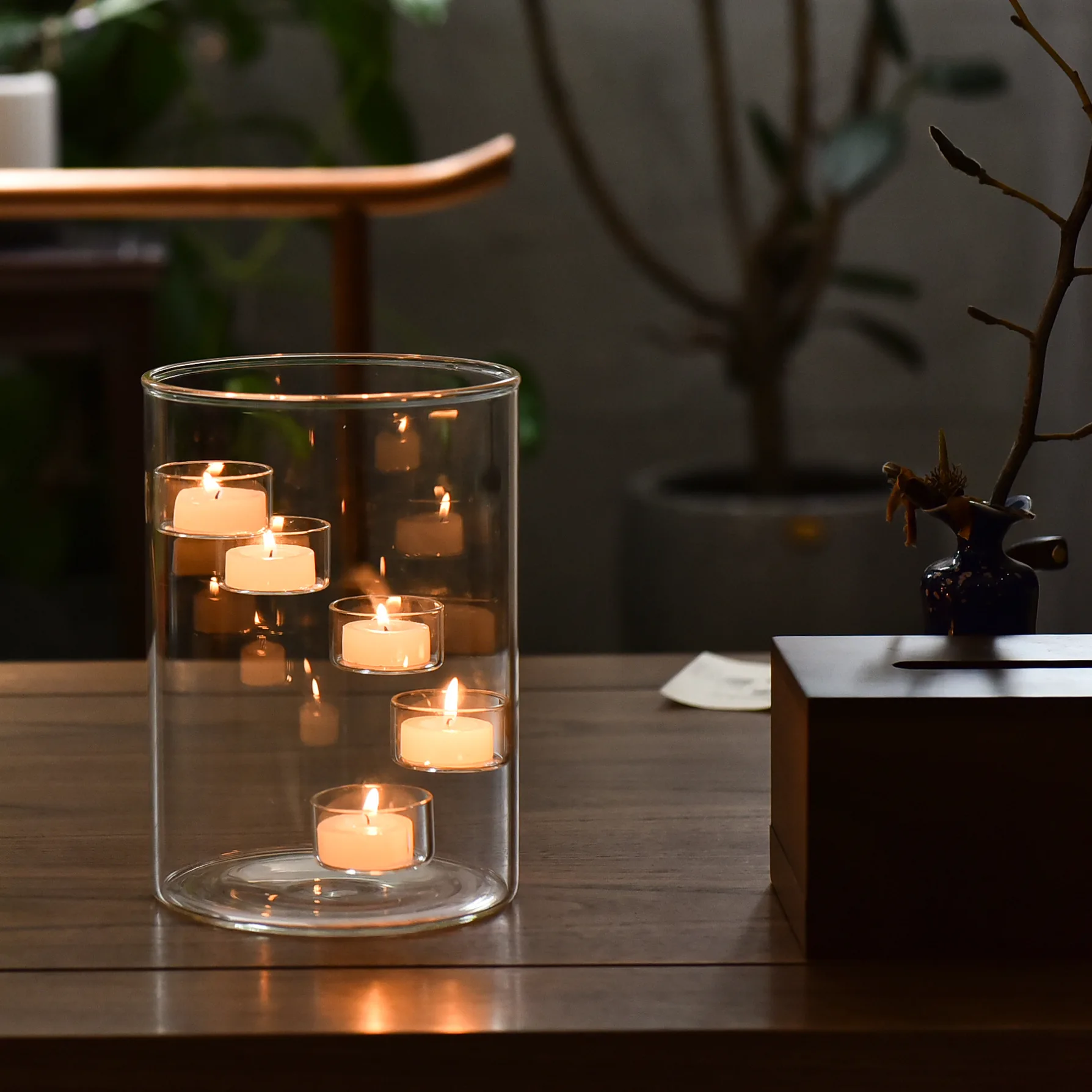 

Большой стеклянный подсвечник Leane Creatief