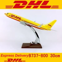 1144 scale 30cm boeing b737 800 model dhl express delivery airline diecast resin aircraft display collection decoration toy
