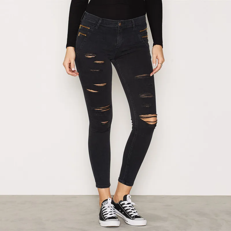 

2023 new Women Pencil Pants Jean Legging sexy Female Elastic Skinny Long Pants casual Trousers джинсы женские Zippers