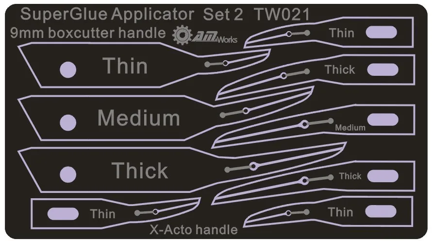 

AM-Works Superglue Applicator TW021 Metal Etched Sheet Model Accessory