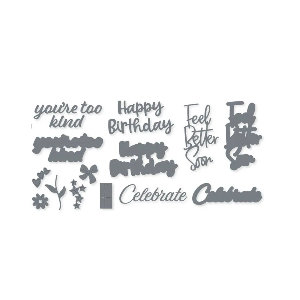 

Металлические Вырубные штампы с надписью на день рождения